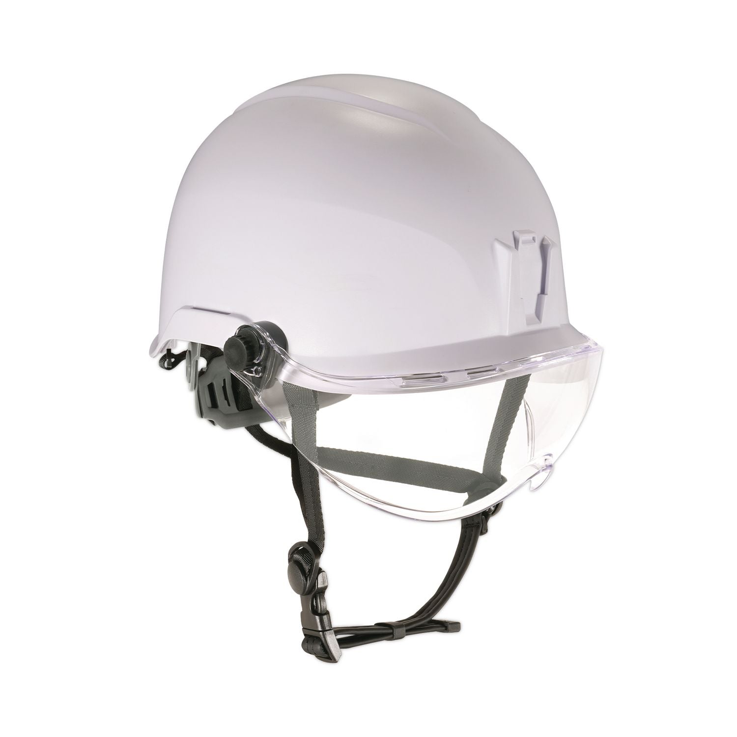 Skullerz 8974V Class E Safety Helmet w/8991 Visor Kit, Clear Lens, 6-Pt Ratchet Suspension, White, Ships in 1-3 Business Days
