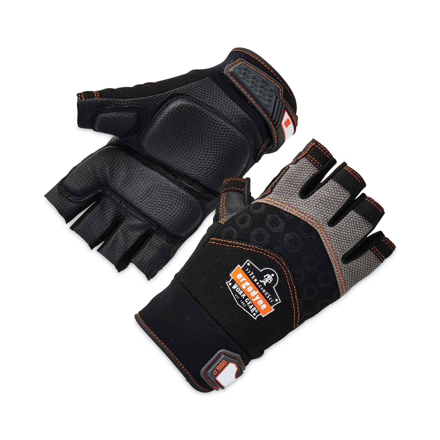 proflex-900-half-finger-impact-gloves-black-small-pair-ships-in-1-3-business-days_ego17692 - 1