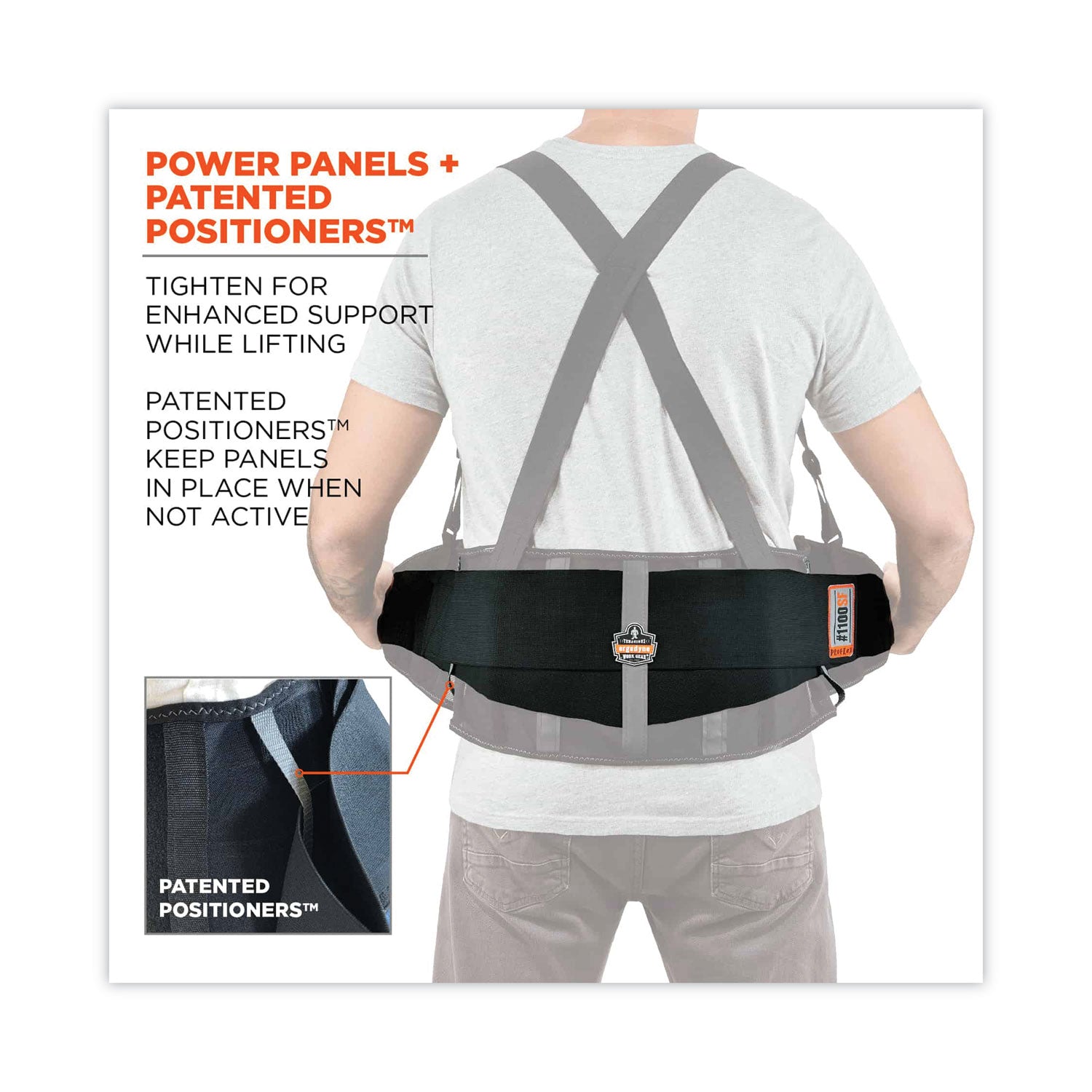ProFlex 1100SF Standard Spandex Back Support Brace, 4X-Large, 52" to 58" Waist, Black, Ships in 1-3 Business Days