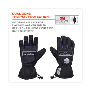 ProFlex 819WP Extreme Thermal WP Gloves, Black, Medium, Pair, Ships in 1-3 Business Days