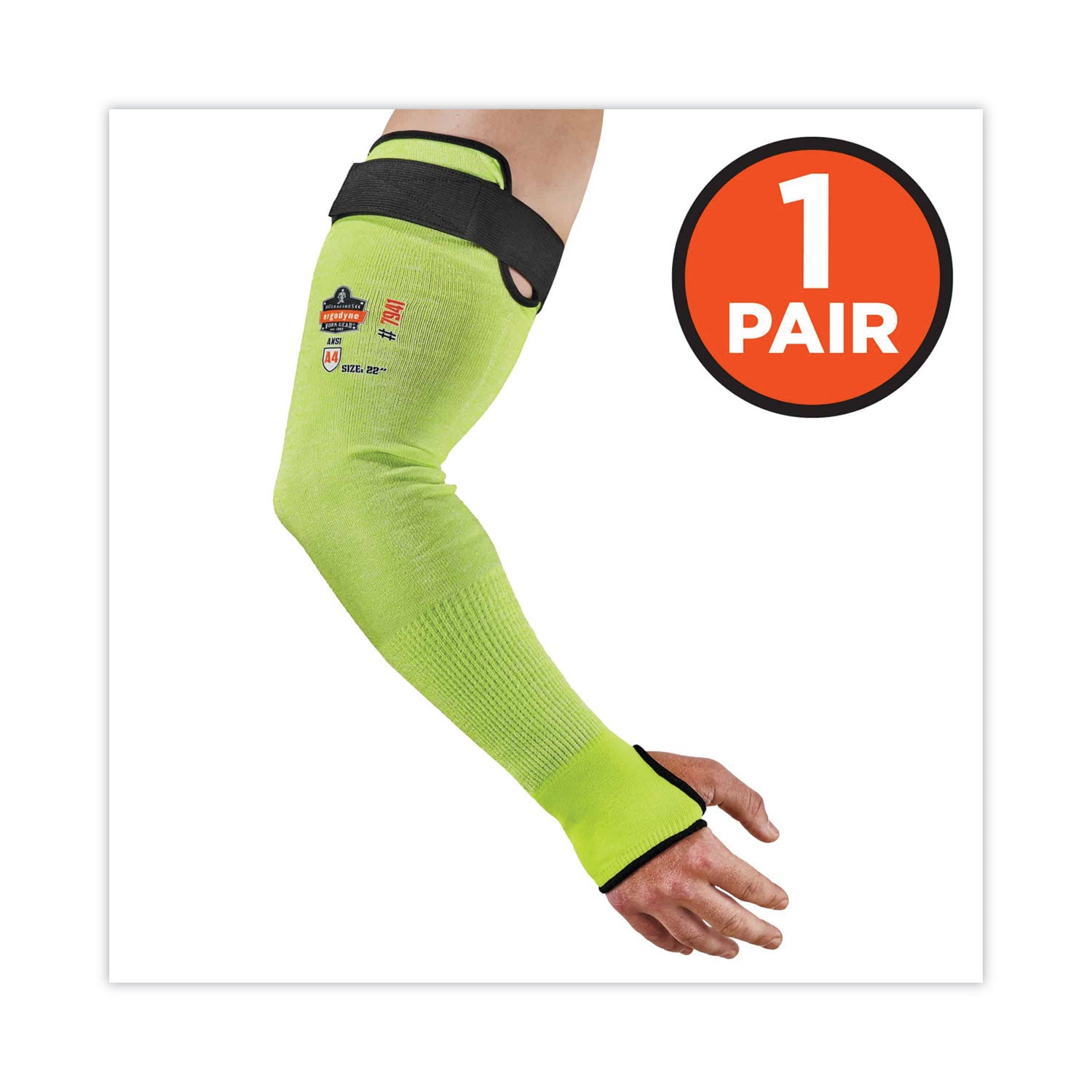 proflex-7941-pr-cr-protective-arm-sleeve-22-lime-pair-ships-in-1-3-business-days_ego17945 - 2