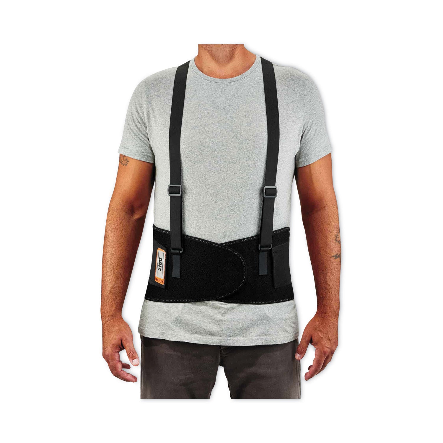 ProFlex 100 Economy Spandex Back Support Brace, X-Large, 38" to 42" Waist, Black, Ships in 1-3 Business Days