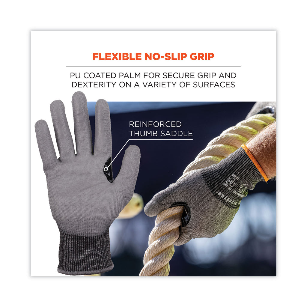 ProFlex 7071 ANSI A7 PU Coated CR Gloves, Gray, 2X-Large, 12 Pairs/Pack, Ships in 1-3 Business Days