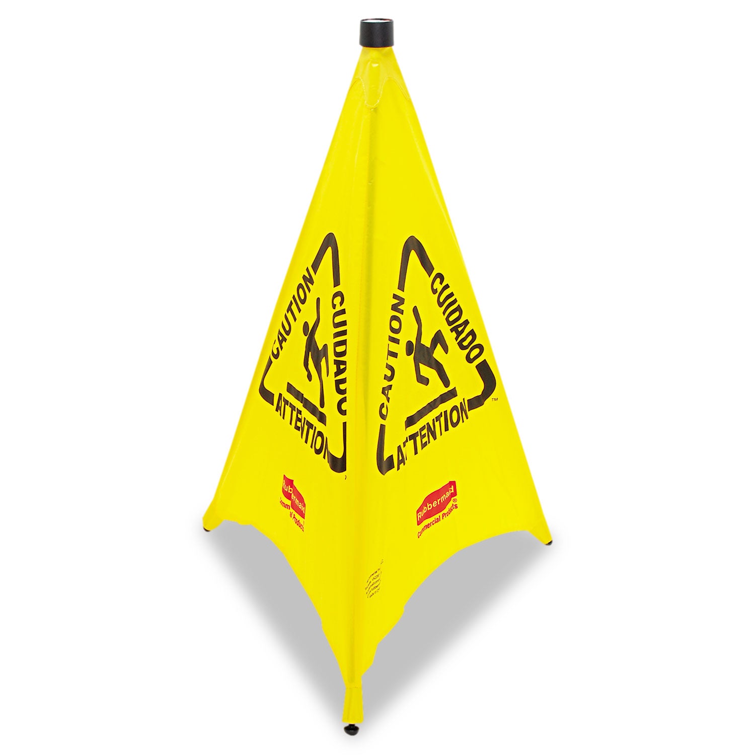 Multilingual Pop-Up Wet Floor Safety Cone, 21 x 21 x 30, Yellow - 