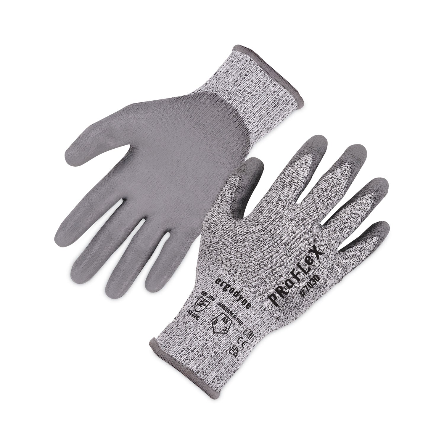 ProFlex 7030 ANSI A3 PU Coated CR Gloves, Gray, 2X-Large, 12 Pairs/Pack, Ships in 1-3 Business Days