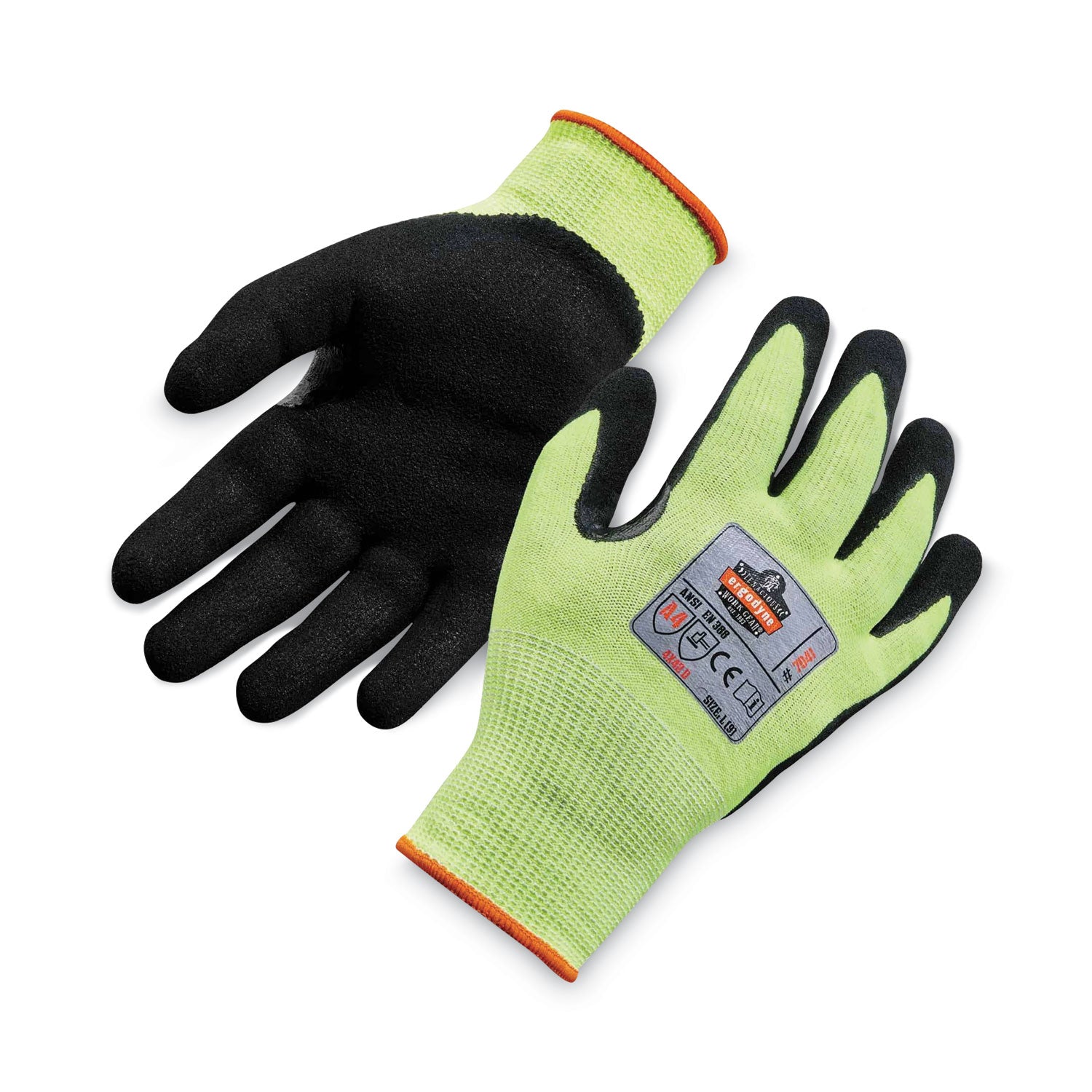 proflex-7041-ansi-a4-nitrile-coated-cr-gloves-lime-large-pair-ships-in-1-3-business-days_ego17814 - 1