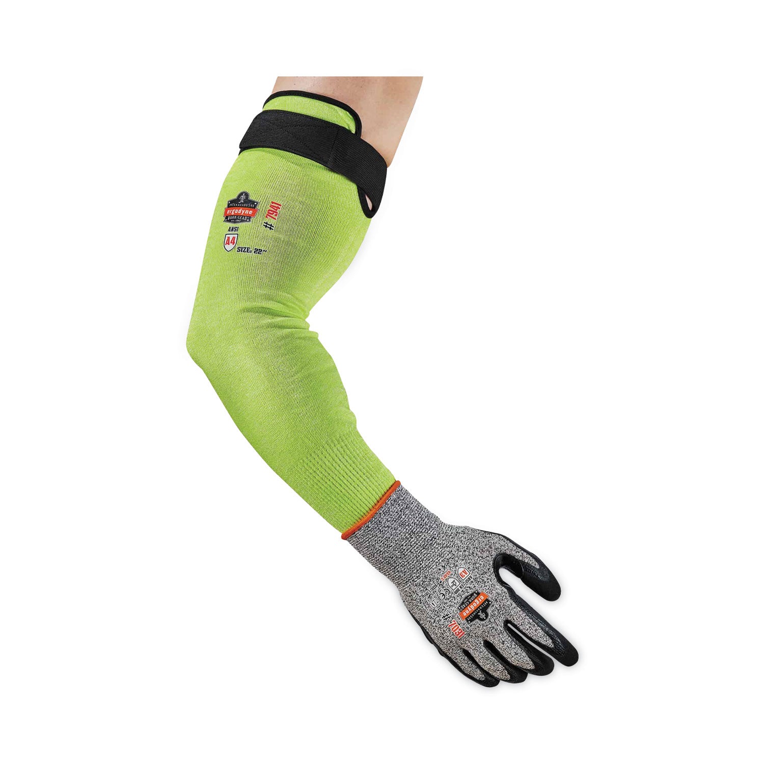 proflex-7941-pr-cr-protective-arm-sleeve-22-lime-144-pairs-carton-ships-in-1-3-business-days_ego17949 - 2