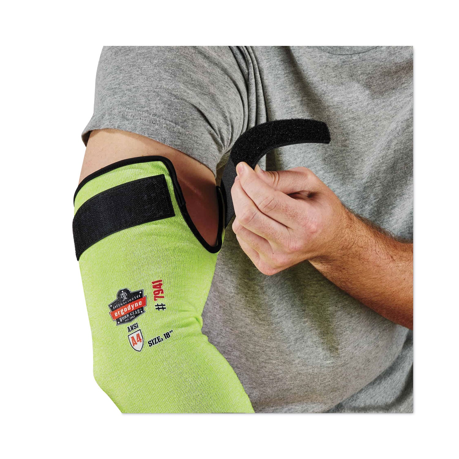 ProFlex 7941-PR CR Protective Arm Sleeve, 18", Lime, 144 Pairs/Carton, Ships in 1-3 Business Days