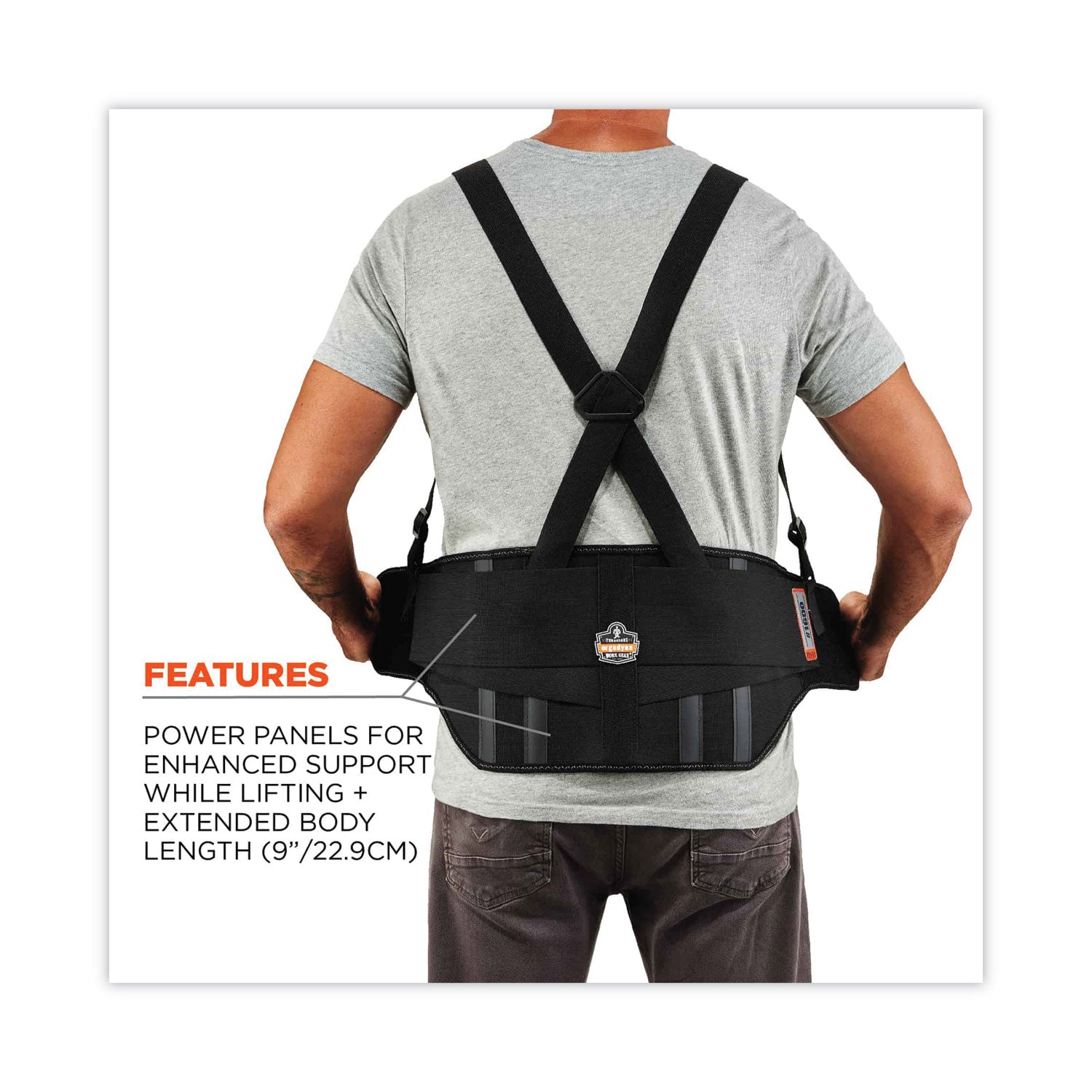 ProFlex 1600 Standard Elastic Back Support Brace, X-Large, 38" to 42" Waist, Black, Ships in 1-3 Business Days