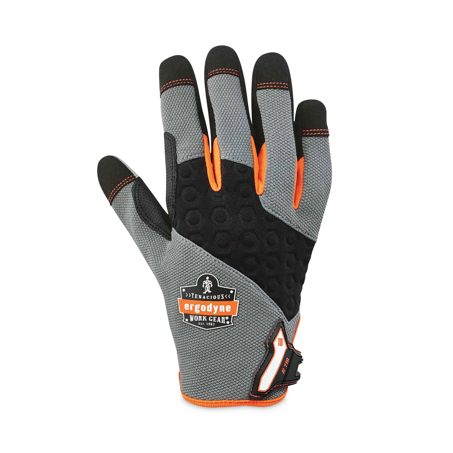 ProFlex 710 Heavy-Duty Mechanics Gloves, Gray, 2X-Large, Pair, Ships in 1-3 Business Days - 3