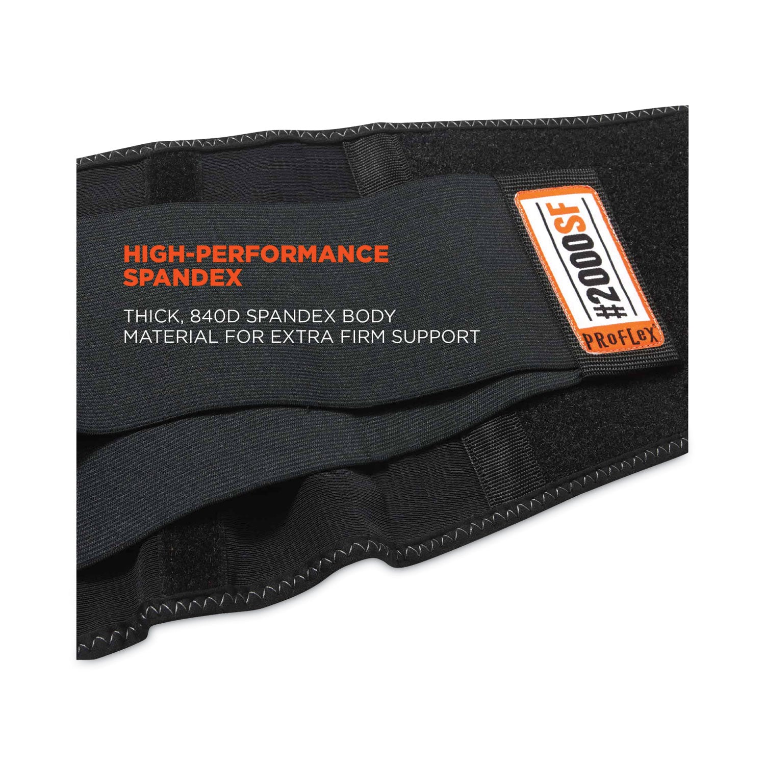 ProFlex 2000SF High-Performance Spandex Back Support Brace, 3X-Large, 46" to 52" Waist, Black, Ships in 1-3 Business Days