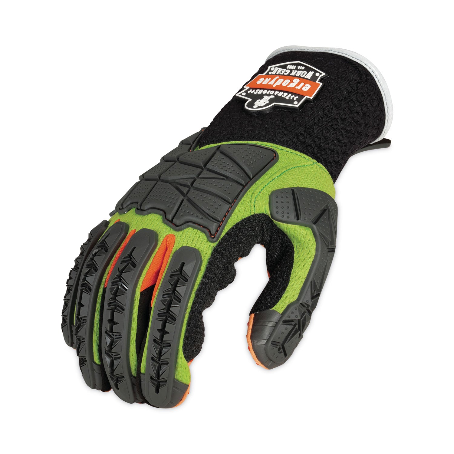 ProFlex 925F(x) Standard Dorsal Impact-Reducing Gloves, Black/Lime, X-Large, Pair, Ships in 1-3 Business Days