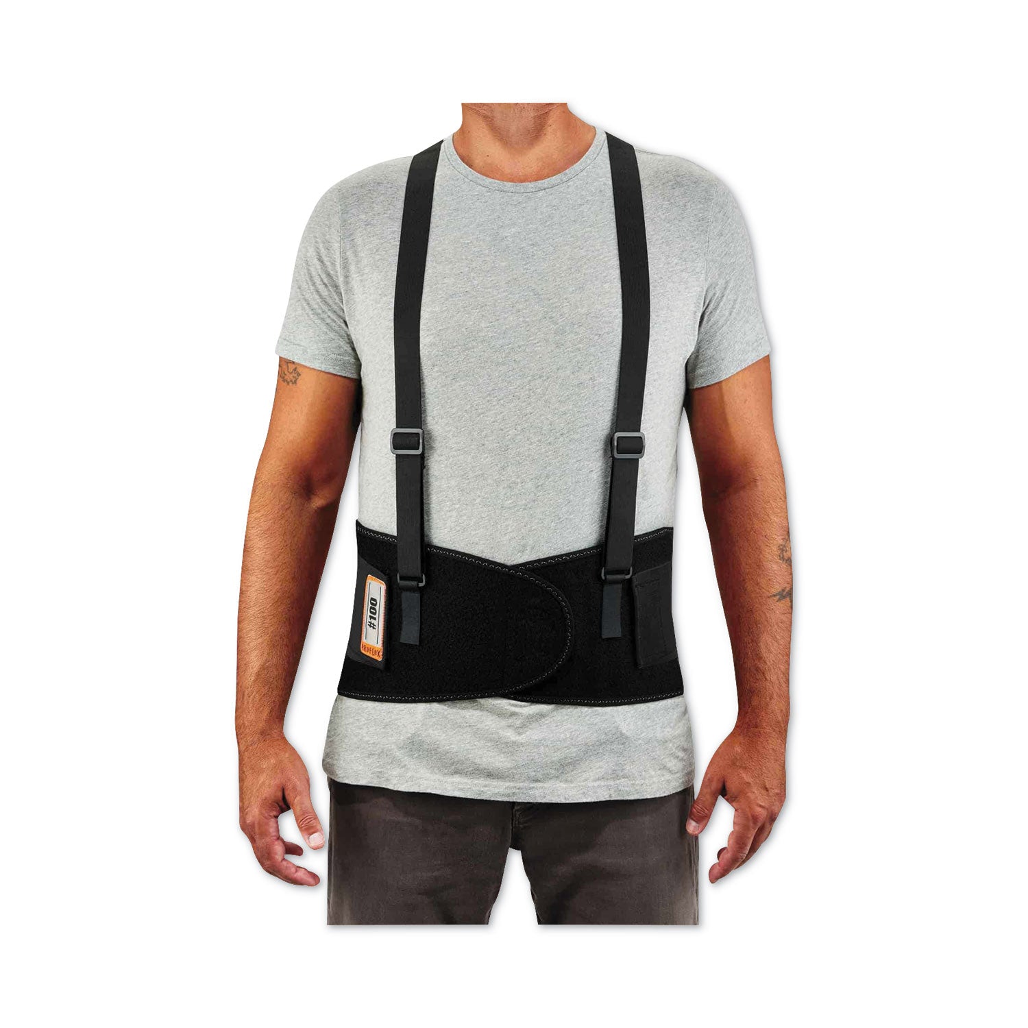 ProFlex 100 Economy Spandex Back Support Brace, 2X-Large, 42" to 46" Waist, Black, Ships in 1-3 Business Days