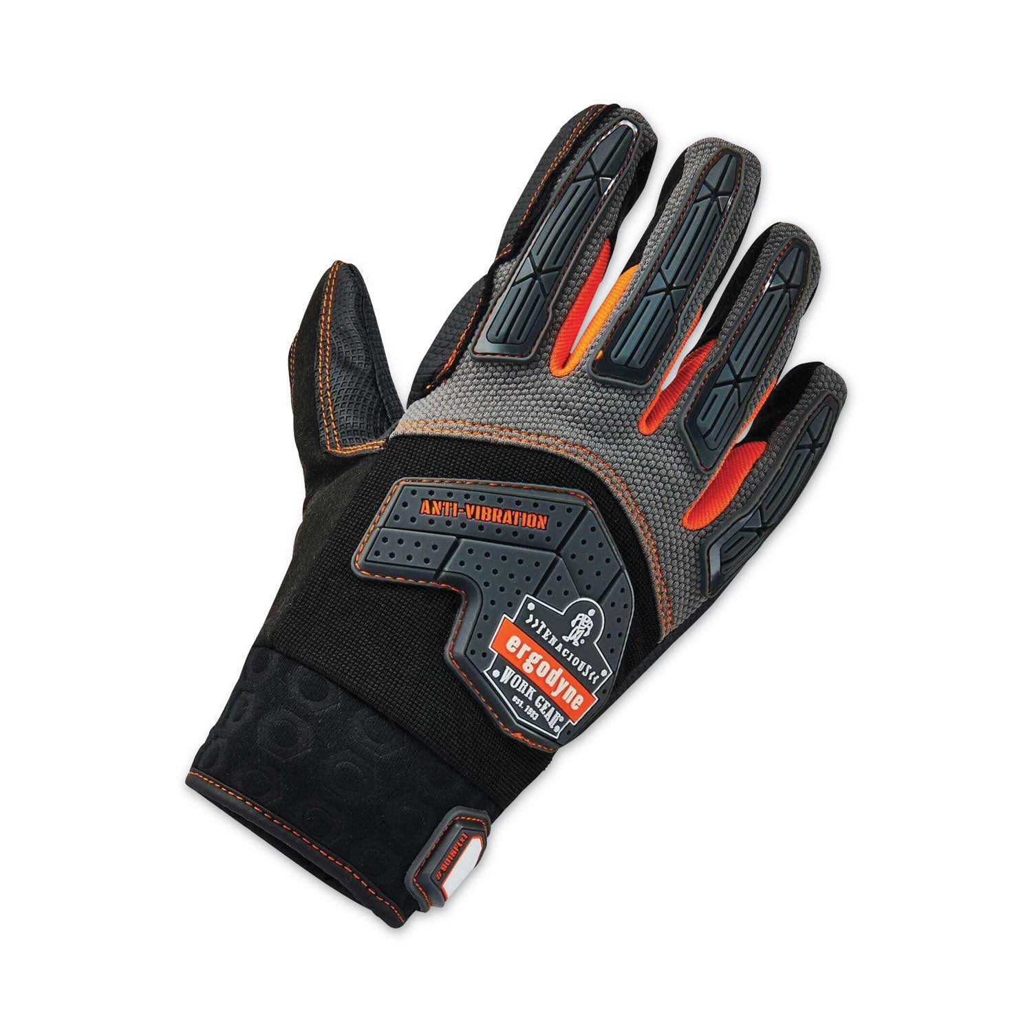 ProFlex 9015F(x) Certified Anti-Vibration Gloves and Dorsal Protection, Black, 2X-Large, Pair, Ships in 1-3 Business Days