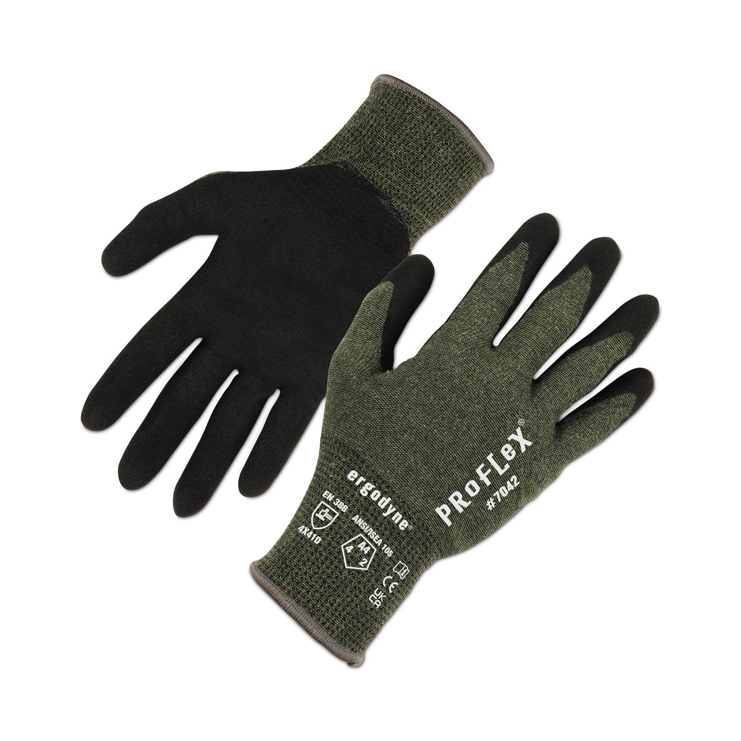 proflex-7042-ansi-a4-nitrile-coated-cr-gloves-green-2x-large-12-pairs-pack-ships-in-1-3-business-days_ego10336 - 1