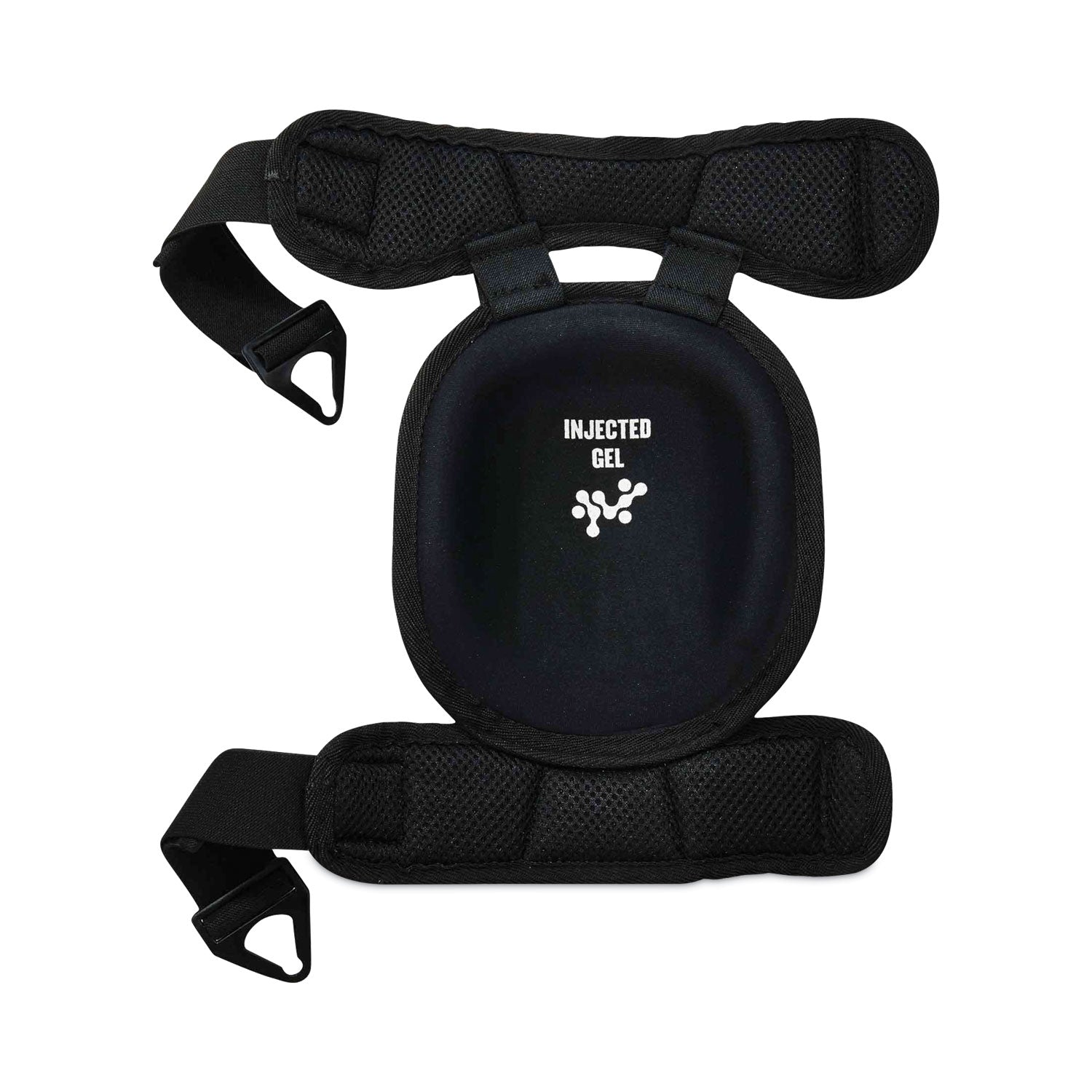 ProFlex 344 Injected Gel Knee Pads With Comfort Straps, Short Cap, Buckle Closure, Black, Pair, Ships in 1-3 Business Days