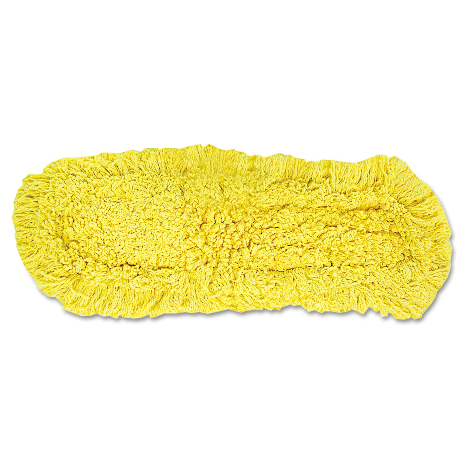 Trapper Commercial Dust Mop, Looped-end Launderable, 5" x 24", Yellow - 