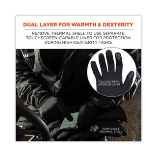 ProFlex 825WP Thermal Waterproof Winter Work Gloves, Black, X-Large, Pair, Ships in 1-3 Business Days