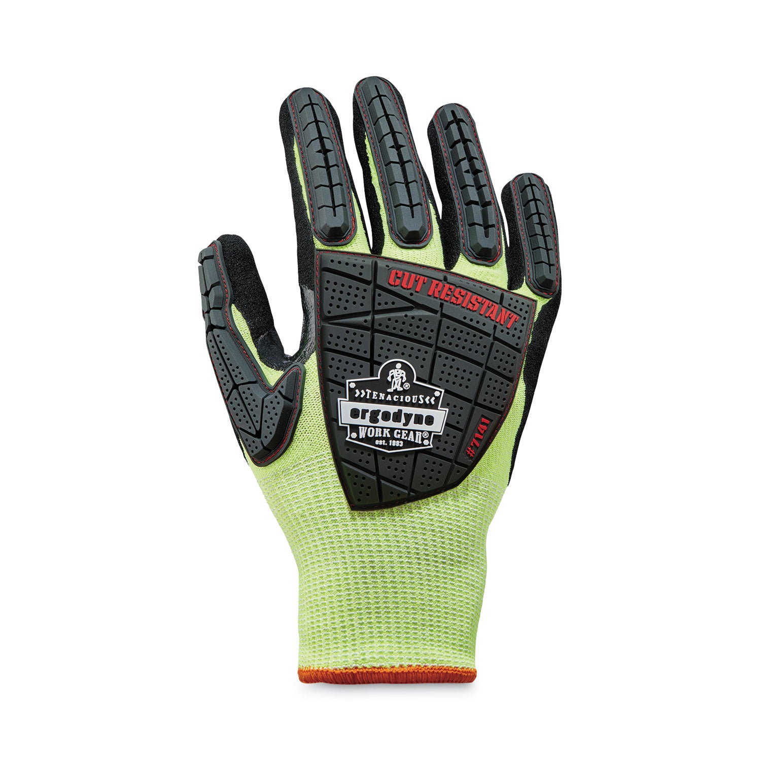 ProFlex 7141 ANSI A4 DIR Nitrile-Coated CR Gloves, Lime, Large, Pair, Ships in 1-3 Business Days