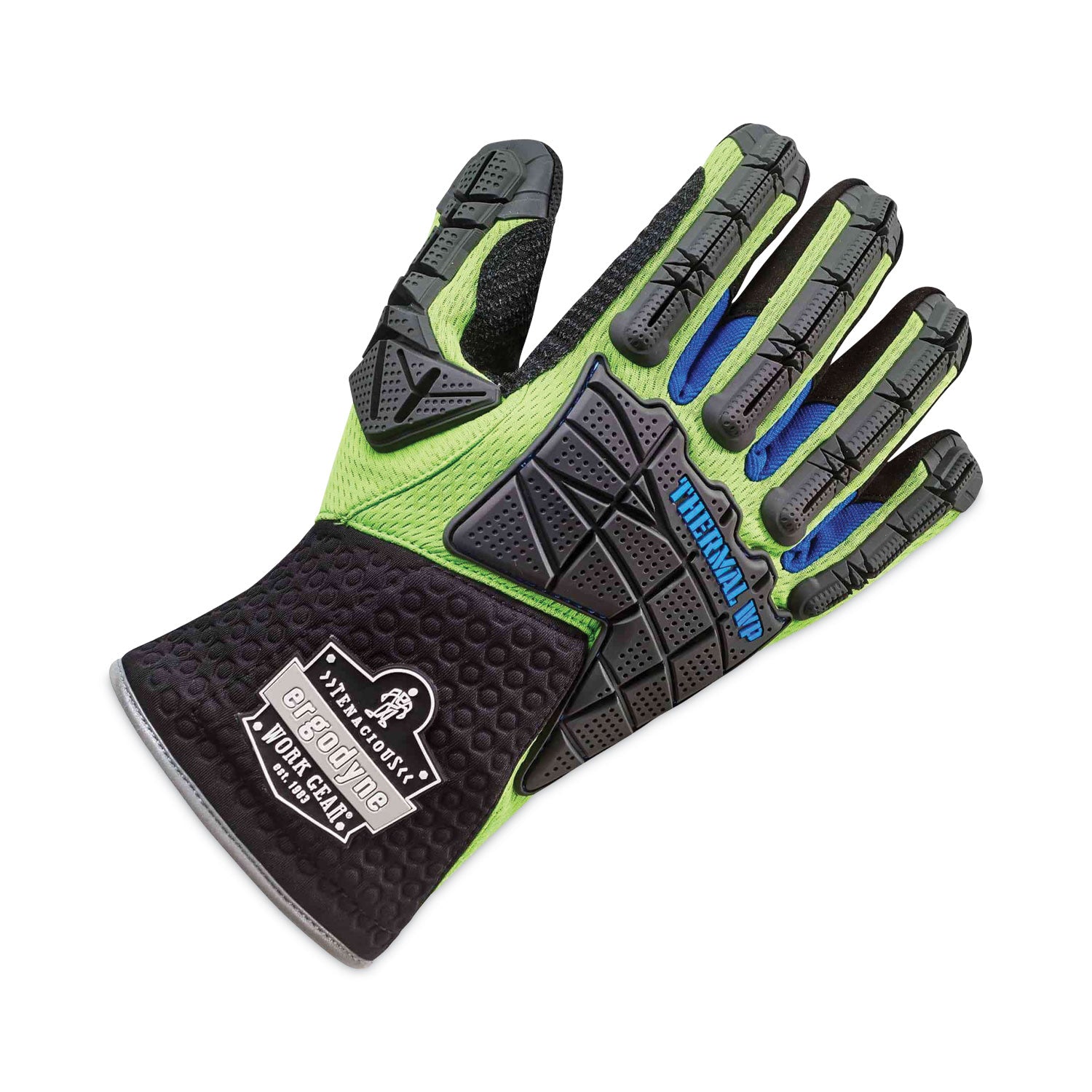 ProFlex 925WP Performance Dorsal Impact-Reducing Thermal Waterproof Gloves, Black/Lime, XL, Pair, Ships in 1-3 Business Days