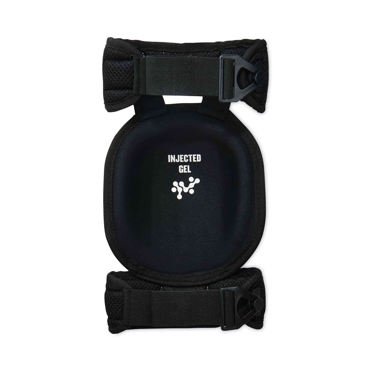 ProFlex 344 Injected Gel Knee Pads With Comfort Straps, Short Cap, Buckle Closure, Black, Pair, Ships in 1-3 Business Days
