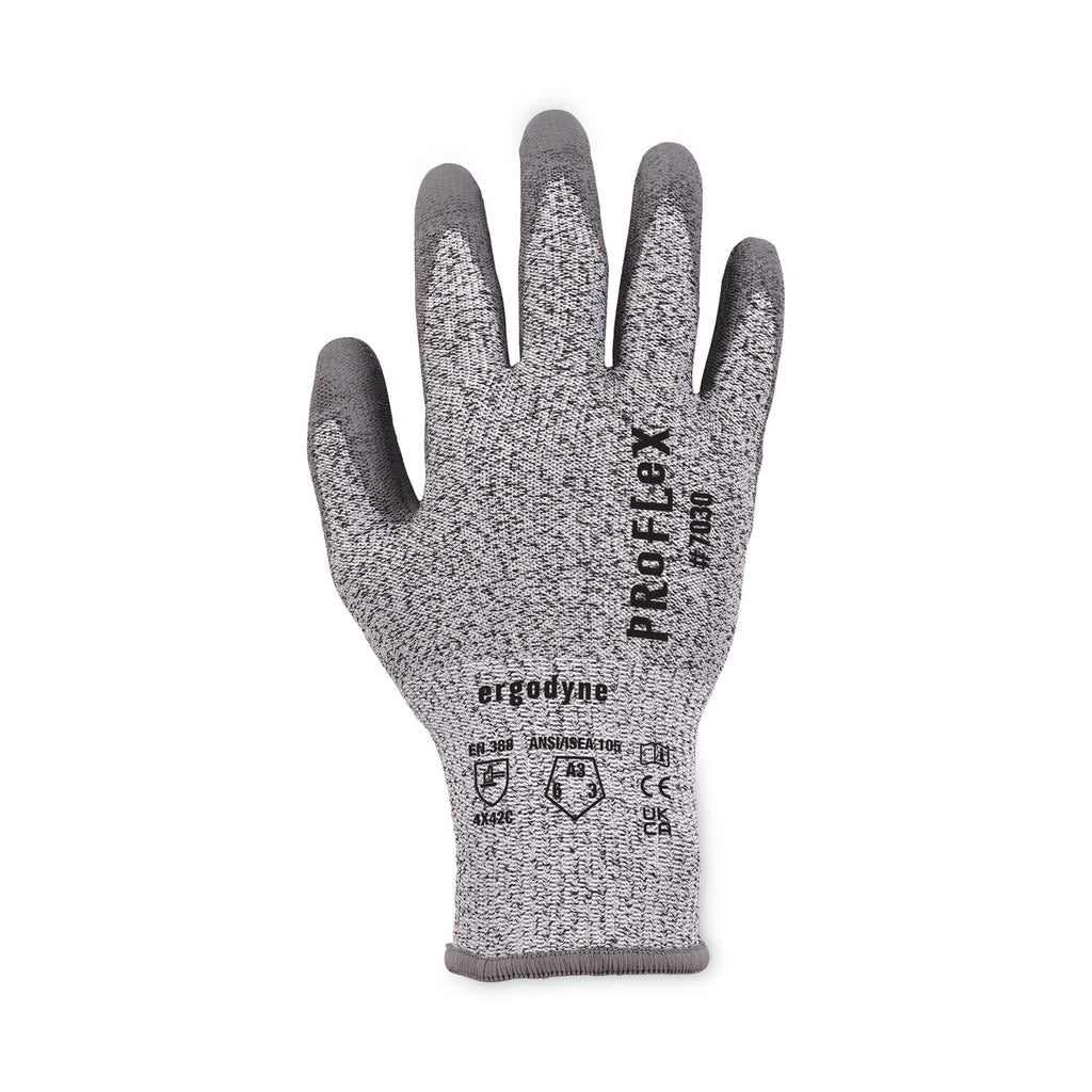 ProFlex 7030 ANSI A3 PU Coated CR Gloves, Gray, X-Large, 12 Pairs/Pack, Ships in 1-3 Business Days