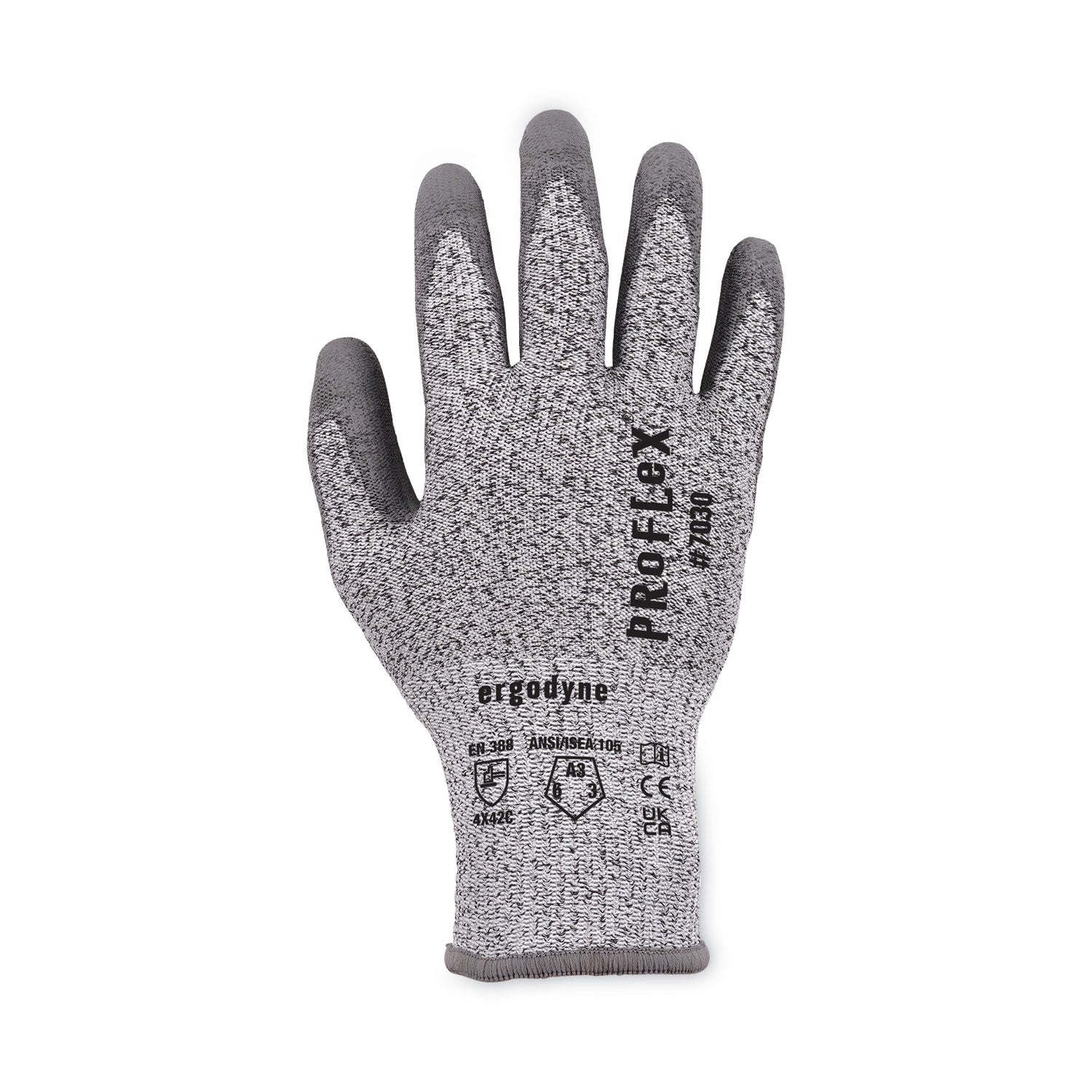 ProFlex 7030 ANSI A3 PU Coated CR Gloves, Gray, X-Large, 12 Pairs/Pack, Ships in 1-3 Business Days