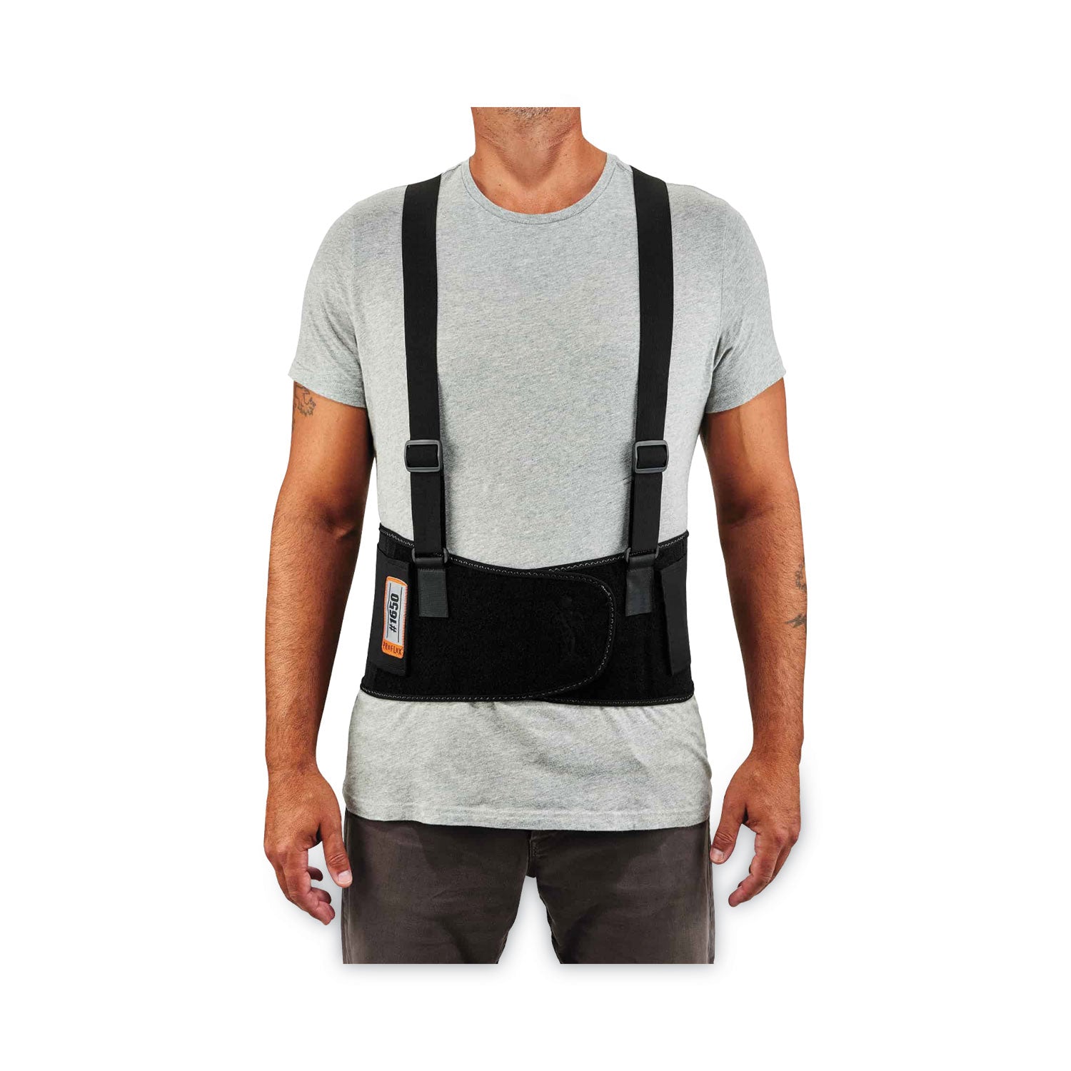 ProFlex 1650 Economy Elastic Back Support Brace, 4X-Large, 52" to 58" Waist, Black, Ships in 1-3 Business Days - 
