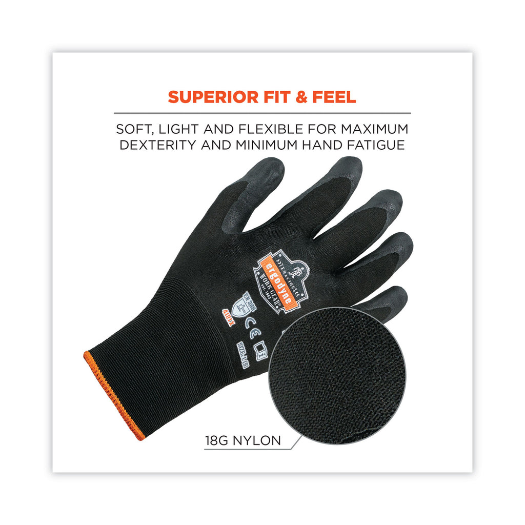 ProFlex 7001 Nitrile-Coated Gloves, Black, Large, Pair, Ships in 1-3 Business Days