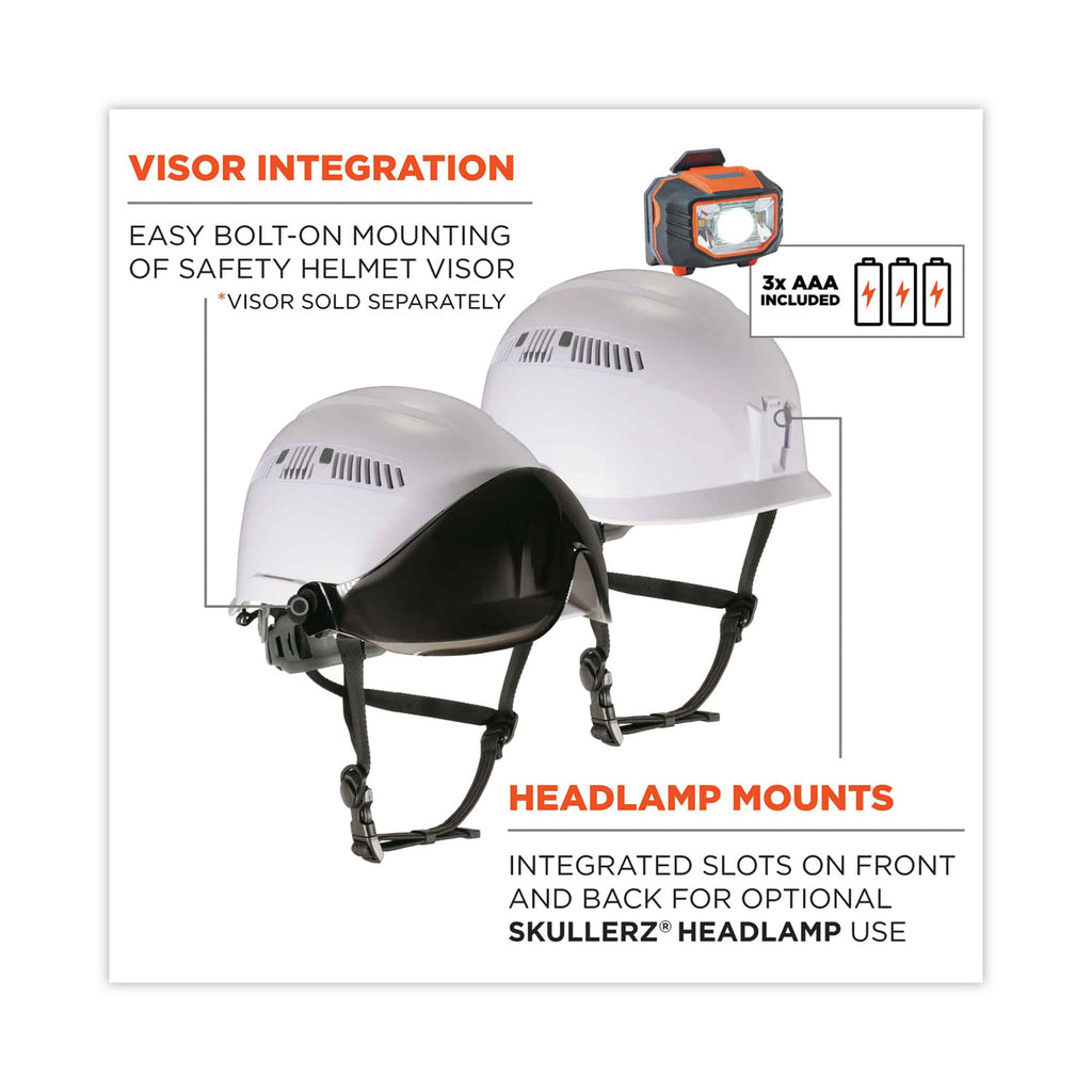 skullerz-8975led-class-c-safety-helmet-w-8981-universal-led-headlamp-6-pt-ratchet-susp-white-ships-in-1-3-business-days_ego60205 - 4