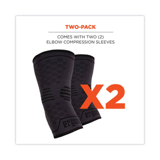 ProFlex 651 Elbow Compression Sleeve, Large, Gray/Black, Ships in 1-3 Business Days