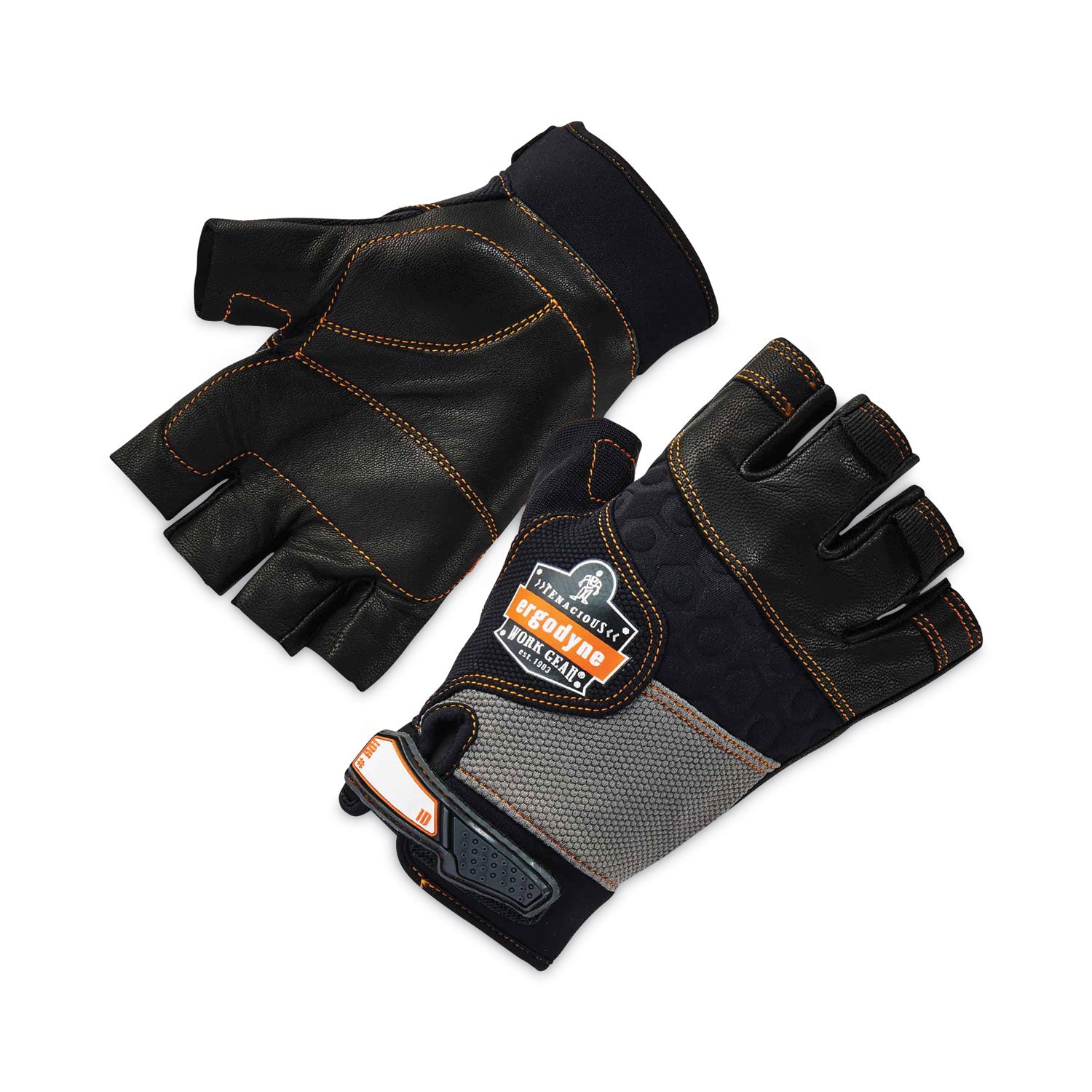 proflex-901-half-finger-leather-impact-gloves-black-2x-large-pair-ships-in-1-3-business-days_ego17786 - 1