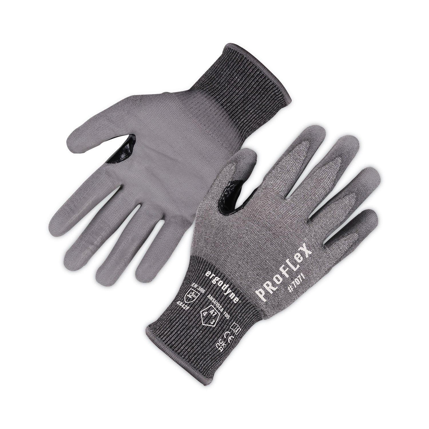 ProFlex 7071 ANSI A7 PU Coated CR Gloves, Gray, X-Large, 12 Pairs/Pack, Ships in 1-3 Business Days