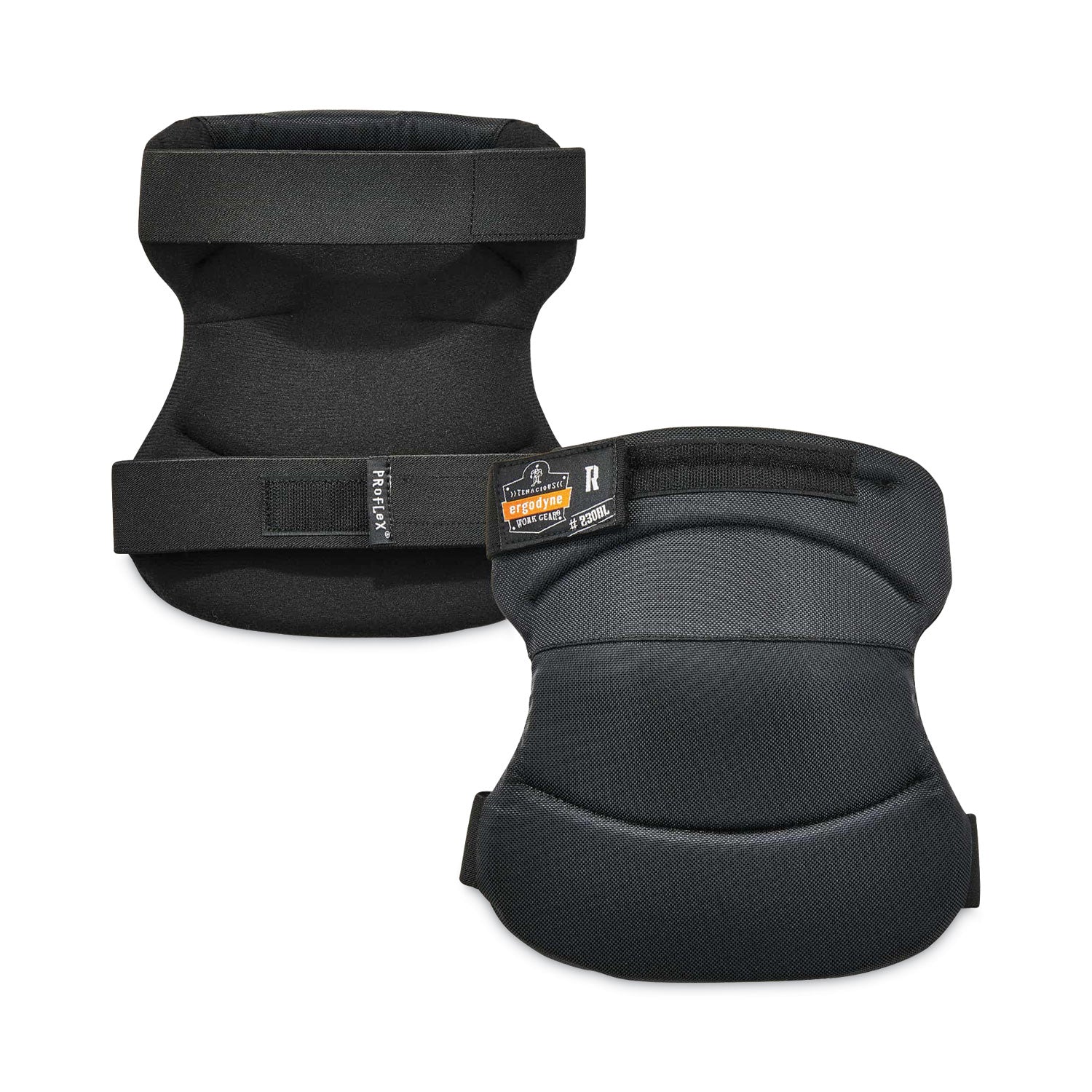 ProFlex 230HL Knee Pads, Wide Soft Cap, Hook and Loop Closure, One Size Fits Most, Black, Pair, Ships in 1-3 Business Days