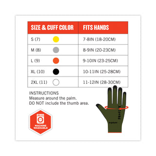 ProFlex 7042 ANSI A4 Nitrile-Coated CR Gloves, Green, Large, Pair, Ships in 1-3 Business Days
