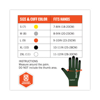 ProFlex 7070 ANSI A7 Nitrile Coated CR Gloves, Green, Small, 12 Pairs/Pack, Ships in 1-3 Business Days