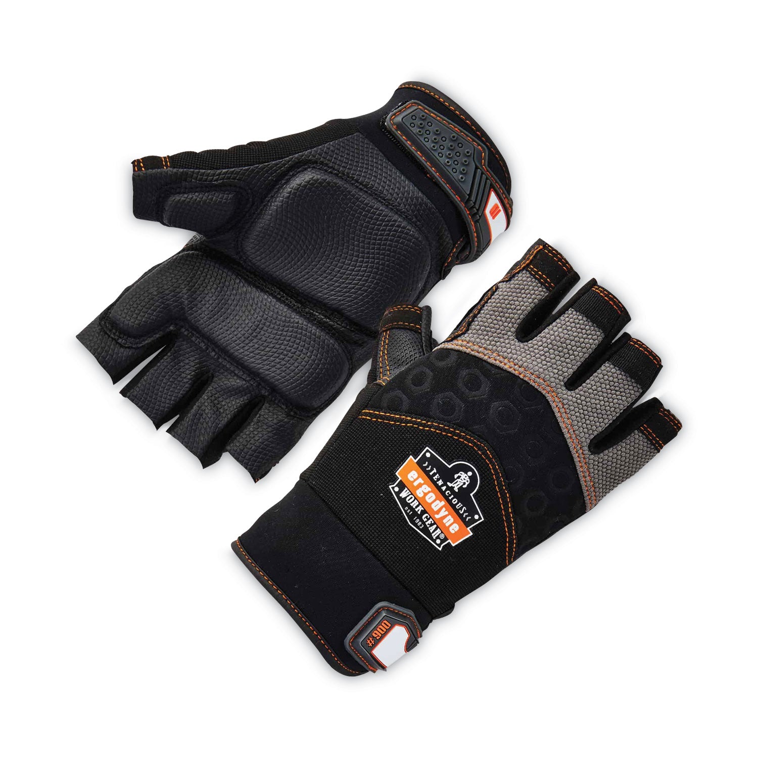 proflex-900-half-finger-impact-gloves-black-2x-large-pair-ships-in-1-3-business-days_ego17696 - 1