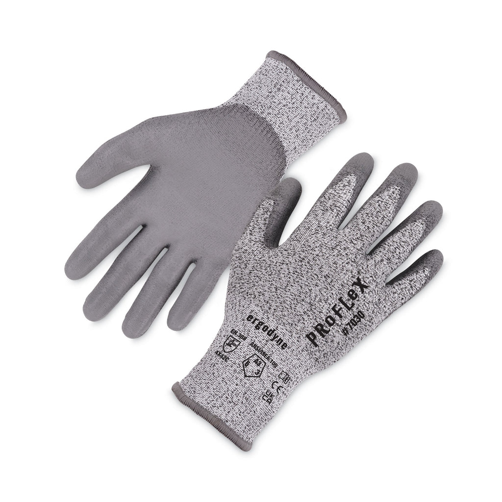 ProFlex 7030 ANSI A3 PU Coated CR Gloves, Gray, X-Large, 12 Pairs/Pack, Ships in 1-3 Business Days