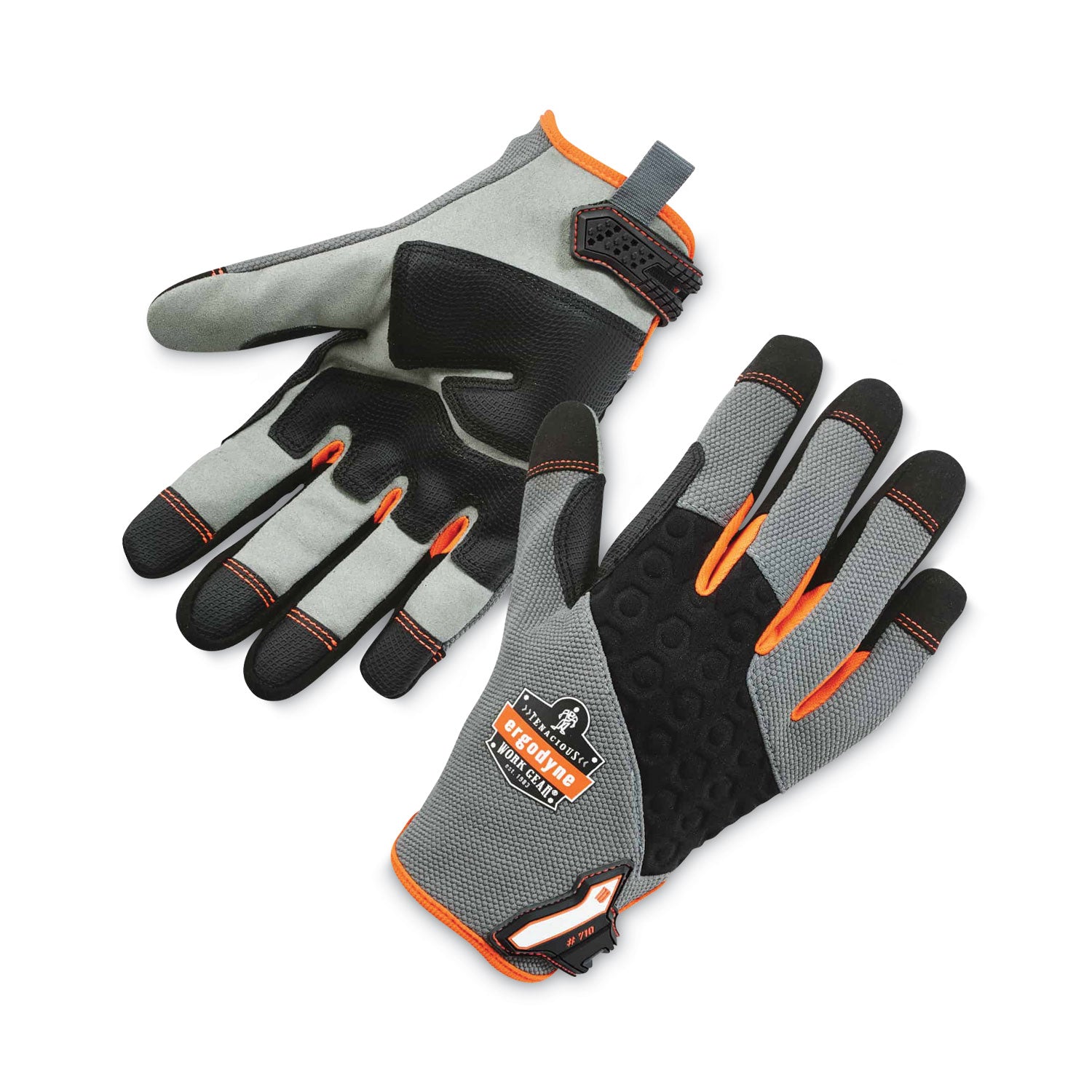 ProFlex 710 Heavy-Duty Mechanics Gloves, Gray, 2X-Large, Pair, Ships in 1-3 Business Days - 1