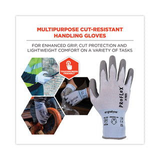 ProFlex 7025 ANSI A2 PU Coated CR Gloves, Blue, Large, Pair, Ships in 1-3 Business Days
