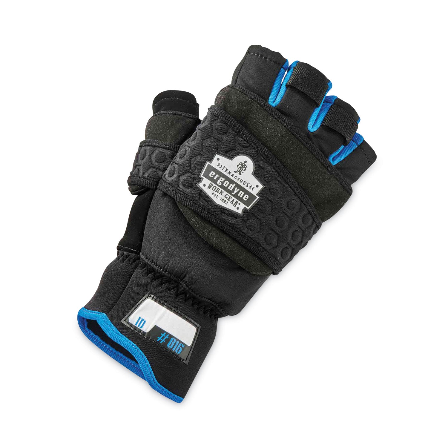 ProFlex 816 Thermal Flip-Top Gloves, Black, Large, Pair, Ships in 1-3 Business Days - 3