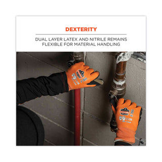 ProFlex 7551 ANSI A5 Coated Waterproof CR Gloves, Orange, Large, Pair, Ships in 1-3 Business Days