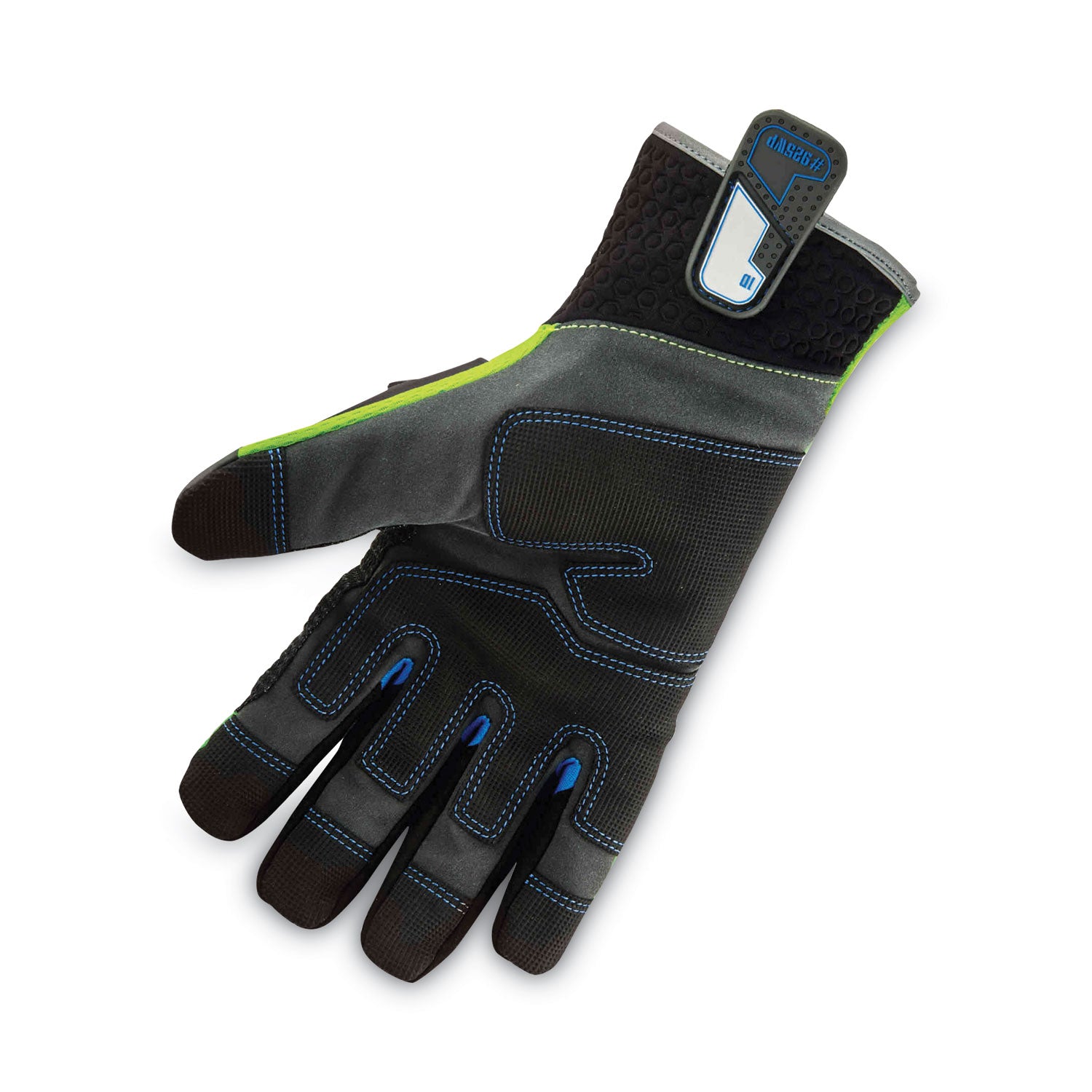 ProFlex 925WP Performance Dorsal Impact-Reducing Thermal Waterprf Gloves, Black/Lime, Small, Pair, Ships in 1-3 Business Days