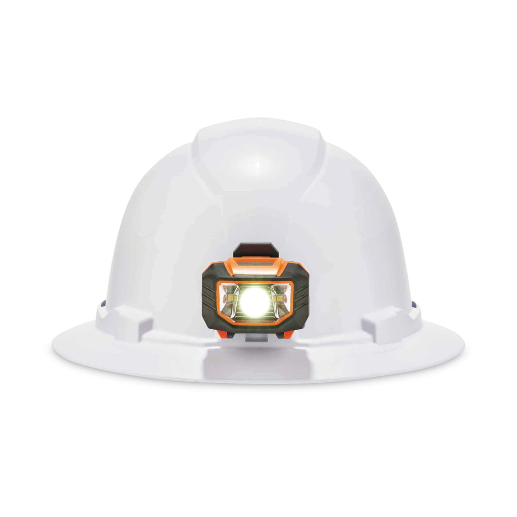 Skullerz 8971LED Class E Hard Hat Full Brim with LED Light, White, Ships in 1-3 Business Days - 6