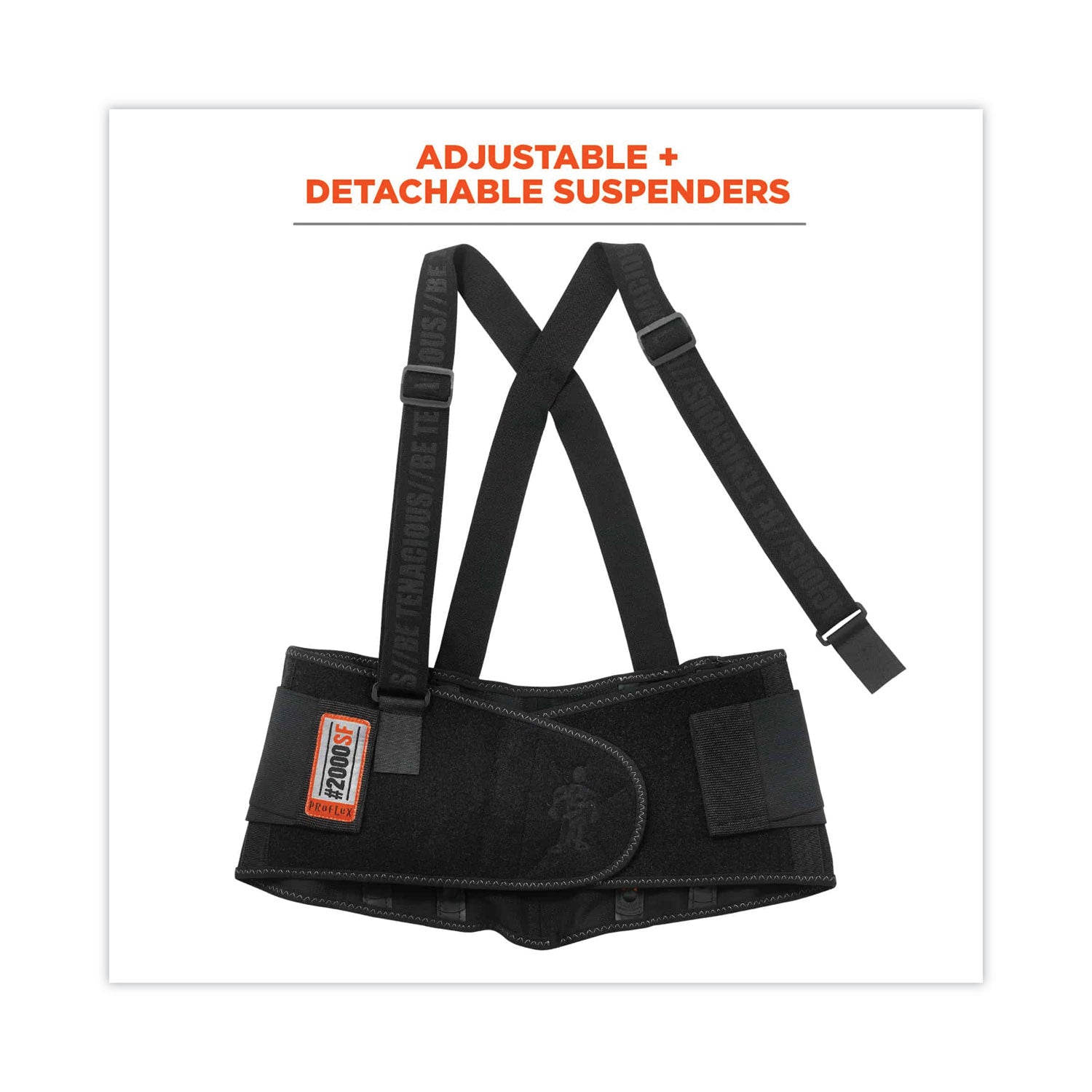 ProFlex 2000SF High-Performance Spandex Back Support Brace, 3X-Large, 46" to 52" Waist, Black, Ships in 1-3 Business Days