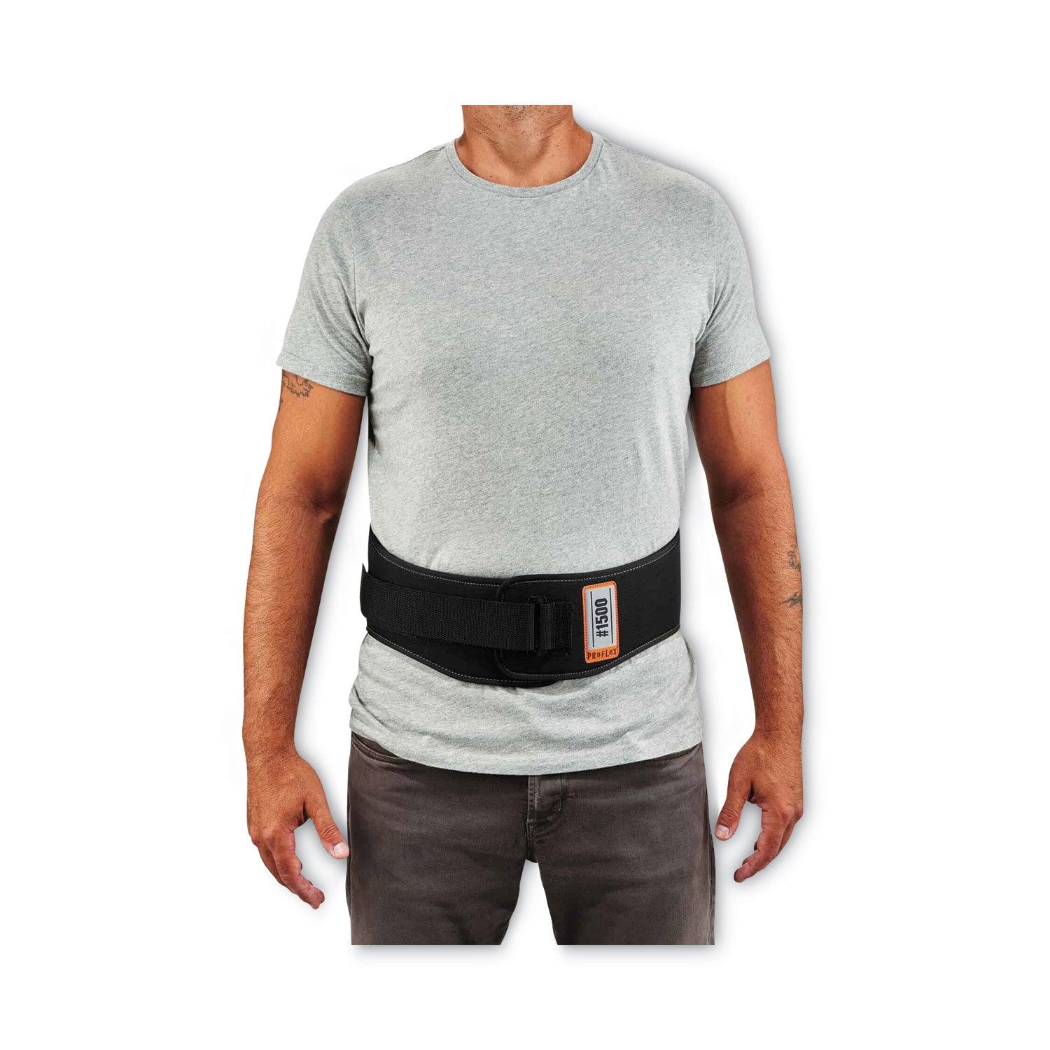 ProFlex 1500 Weight Lifters Style Back Support Belt, X-Large, 38" to 42" Waist, Black, Ships in 1-3 Business Days