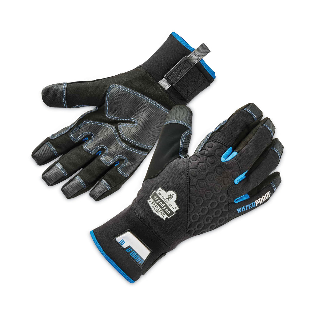 ProFlex 818WP Thermal WP Gloves with Tena-Grip, Black, Large, Pair, Ships in 1-3 Business Days