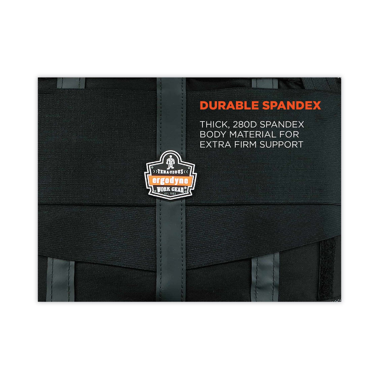 ProFlex 1100SF Standard Spandex Back Support Brace, 3X-Large, 46" to 52" Waist, Black, Ships in 1-3 Business Days