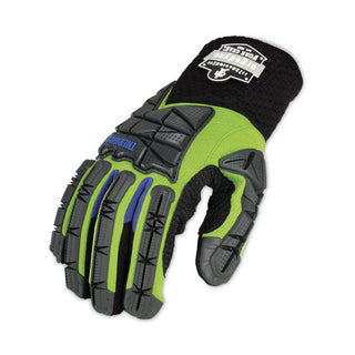 ProFlex 925WP Performance Dorsal Impact-Reducing Thermal Waterprf Gloves, Black/Lime, Small, Pair, Ships in 1-3 Business Days