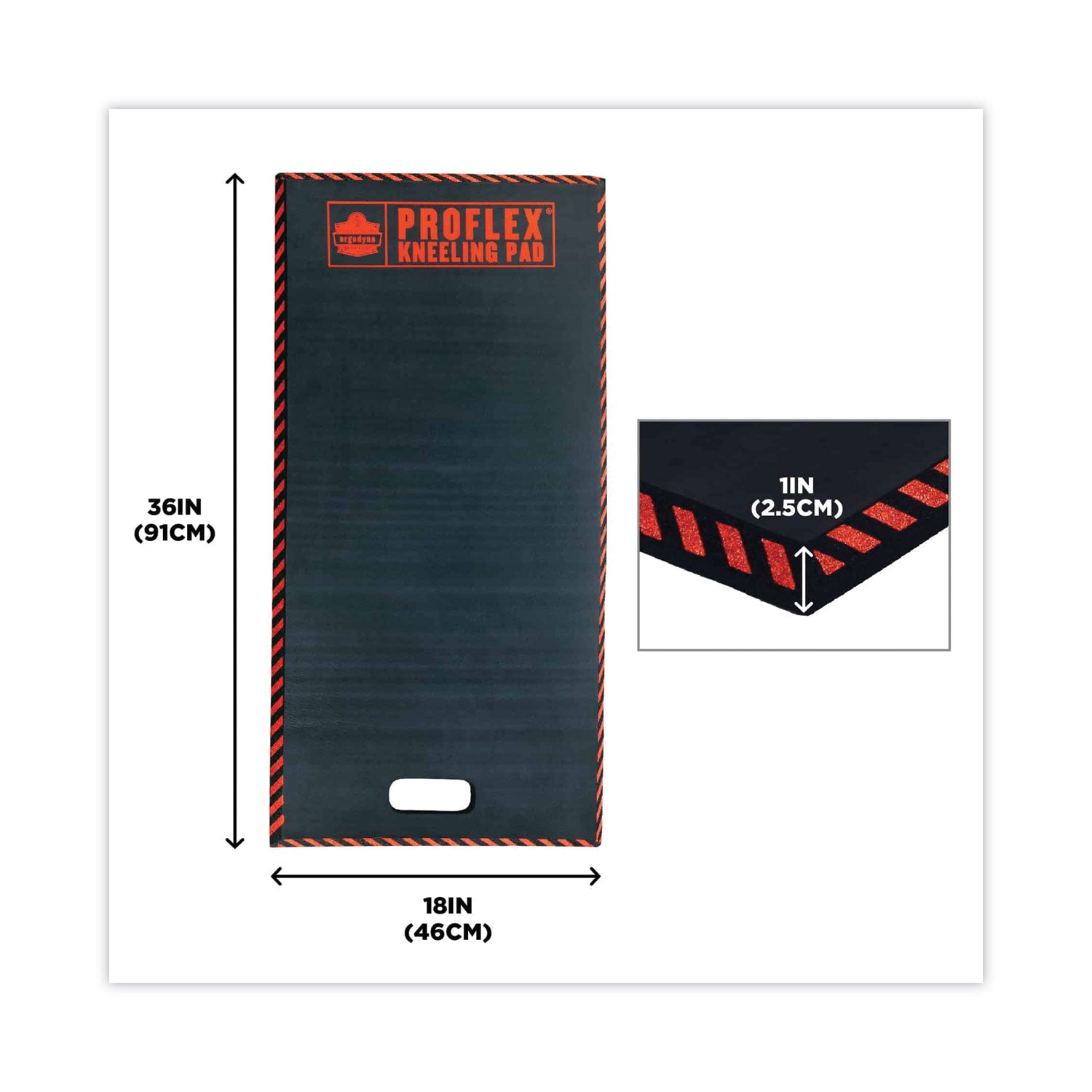 ProFlex 390 XL Foam Kneeling Pad, 1", X-Large, Black, Ships in 1-3 Business Days